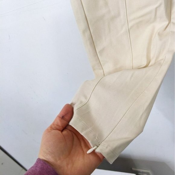 OPEN EDIT Women's Split Hem Knit Skinny Pants NWT Size Large Ivory Birch - Picture 9 of 9